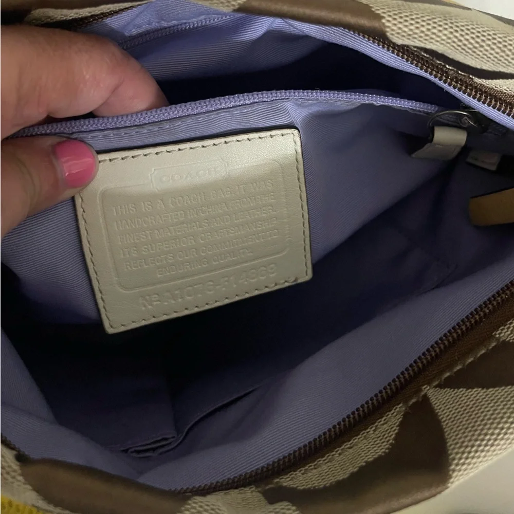 Coach Brown and Cream Crossbody Bag‎
